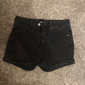 Old Navy Black Jean Shorts Cuffed Hem